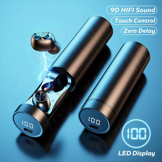 C1-1 Bluetooth Earphone Outdoor Sport Wireless Headset V5.1 With Charging Bin Display Touch Control Headphone Earbuds Waterproof