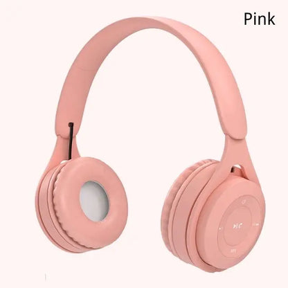 Macaron Kulaklıklar Çocuklar Kablosuz Bluetooth Kulaklık Stereo Kafa Bandı Oyun Kulaklığı Mikrofonlu Oyuncu Kız Hediye Mobil Tablet için