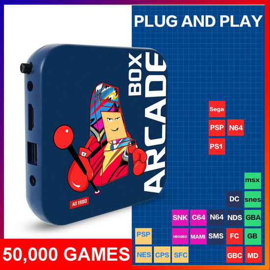 Retro Game Console for PS1/PSP/N64 Built-in 50 Emulator Arcade Box Video Game Console TV Box Classic Game Box with Controller