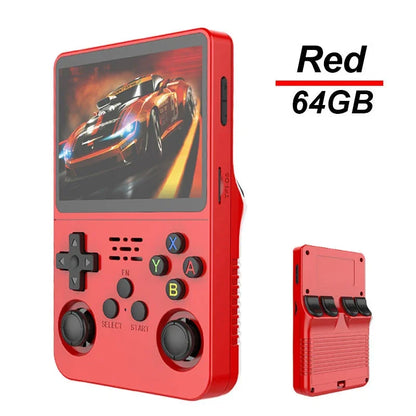 R36S El Tipi Video Oyun Konsolu Retro Açık Kaynak Arkos 2.0 Sistem 3.5 İnç IPS Ekran 64G Cep Video Oynatıcısı 128GB Oyun