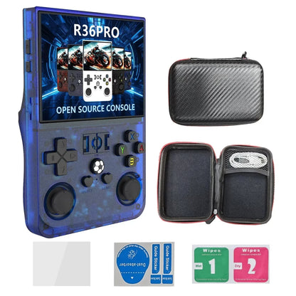NEW Open Source R36 PRO Retro Handheld Video Game Console Linux System 3.5 Inch IPS Screen Portable Pocket Video Player 128GB